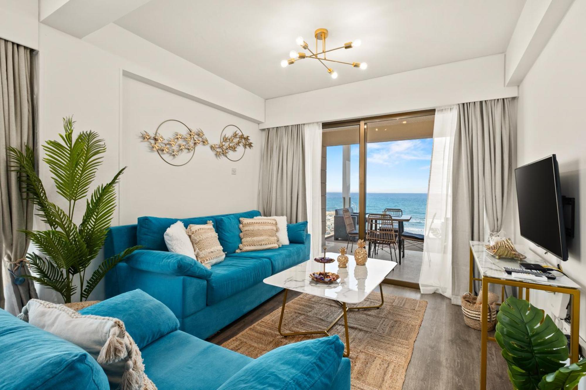 Apartamento Lazuli Sea View Beachfront Ap 254 Lárnaca Exterior foto